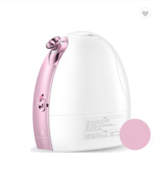 White and pink electronic device on a white background