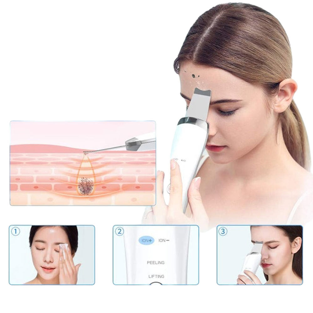 Veluva Ultrasonic Skin Scrubber  Professional 25 kHz Deep Clean | 4 Modes | EMS Microcurrent