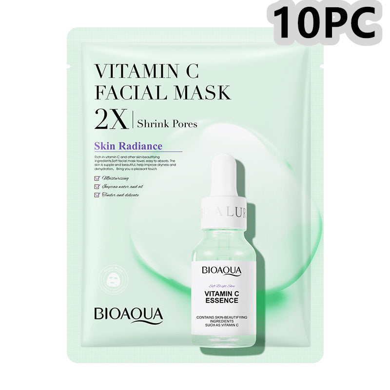 Bioaqua Vitamin C Facial Mask packaging with a serum bottle on a white background