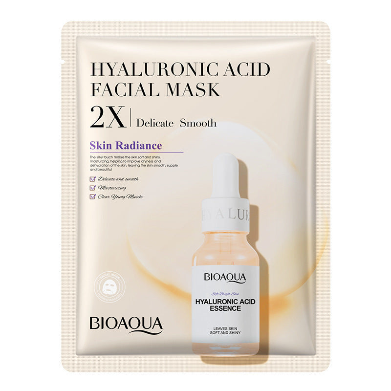 Bioaqua hyaluronic acid facial mask packaging on a white background
