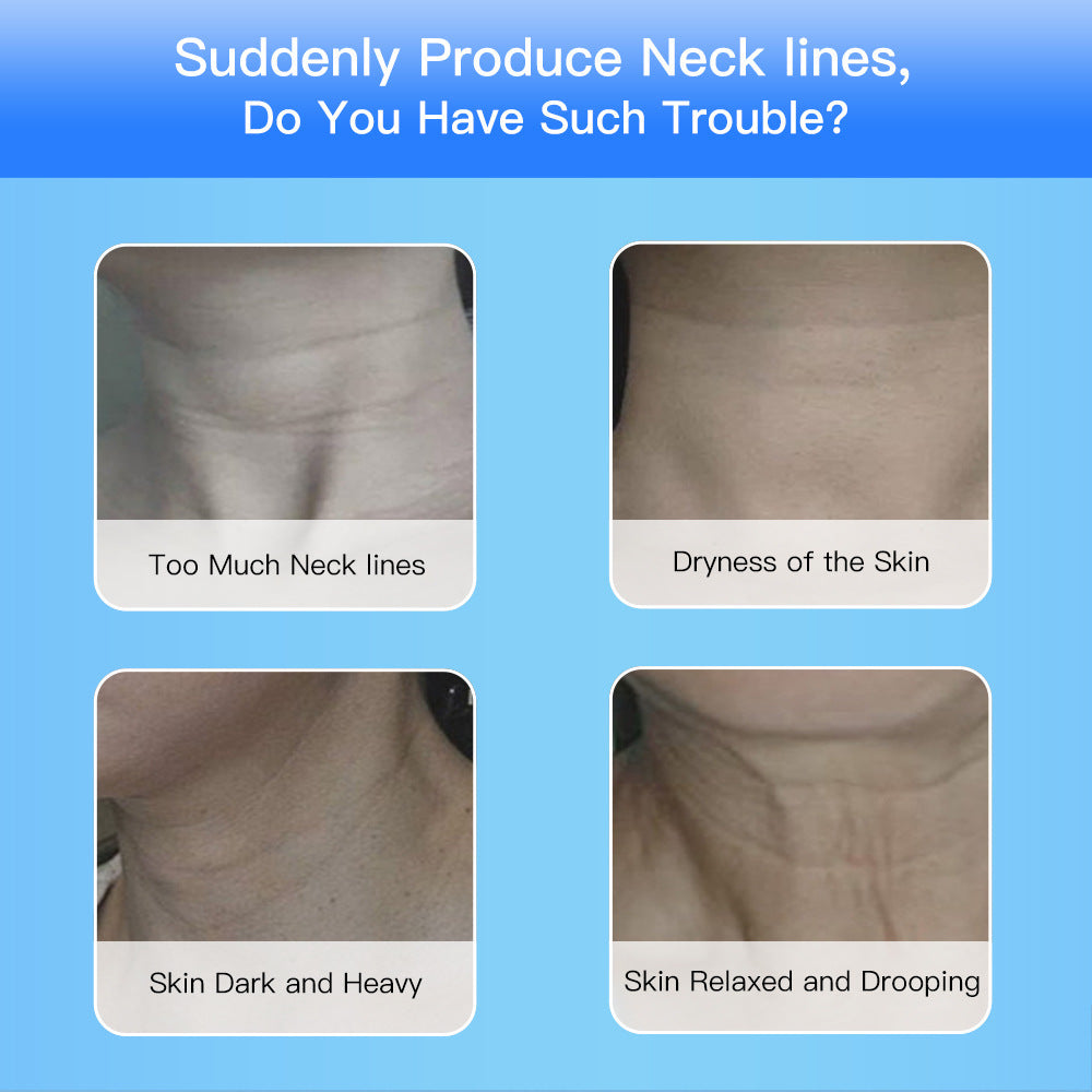 Collage of neck issues with text on a blue background