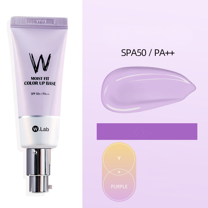 W.Lab Moist Fit Color Up Base with purple packaging and applicator on a white background